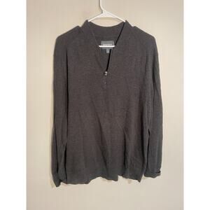Bonobos Golf 1/4 Zip Sweater Gray Pullover Men’s L Long Sleeve